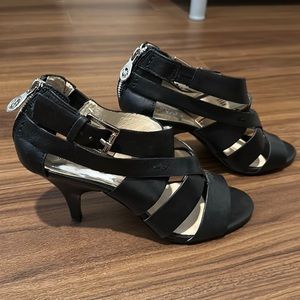 New Michael Kors black leather heels 8.5